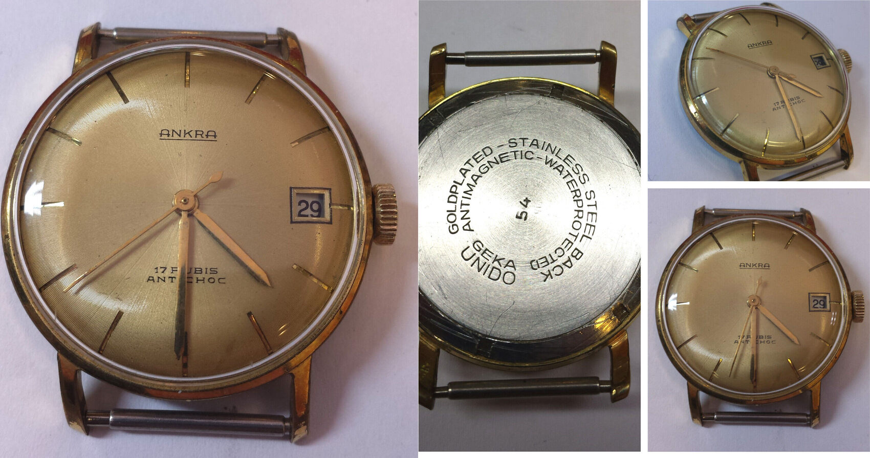 Ancienne montre automatique 17rubis anti choc • EUR 21,50