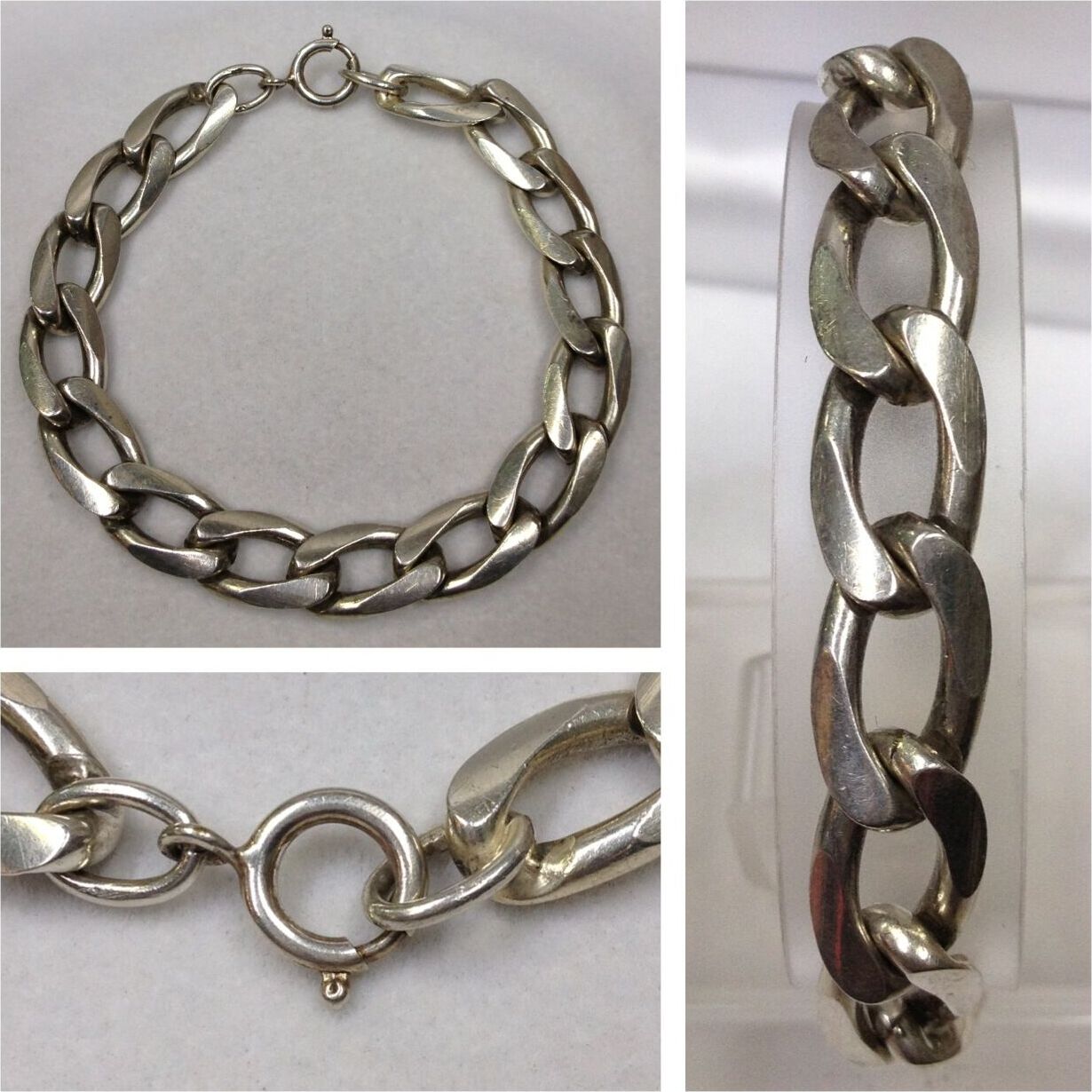 Materia Silberarmband Damen Silber Panzerarmband 16-19cm SA-131, 925