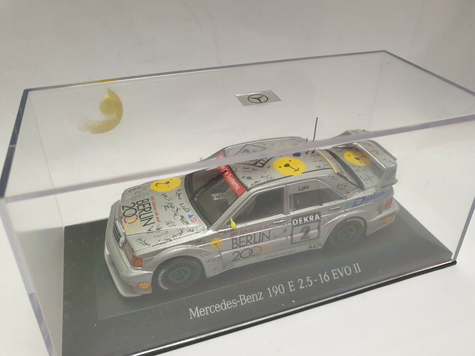 Kyosho 1/64 Mercedes 190E 2.5-16 Evolution2 - Argento, Edizione Limitata 2008