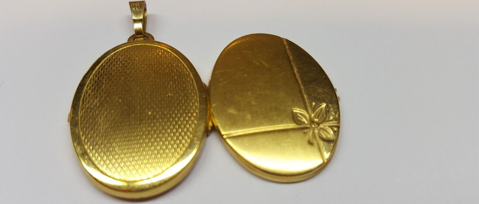 Collier Et Pendentif Vintage Amerik K & L - Longue Chaîne Dorée Avec Pierres En Verre - Occasion