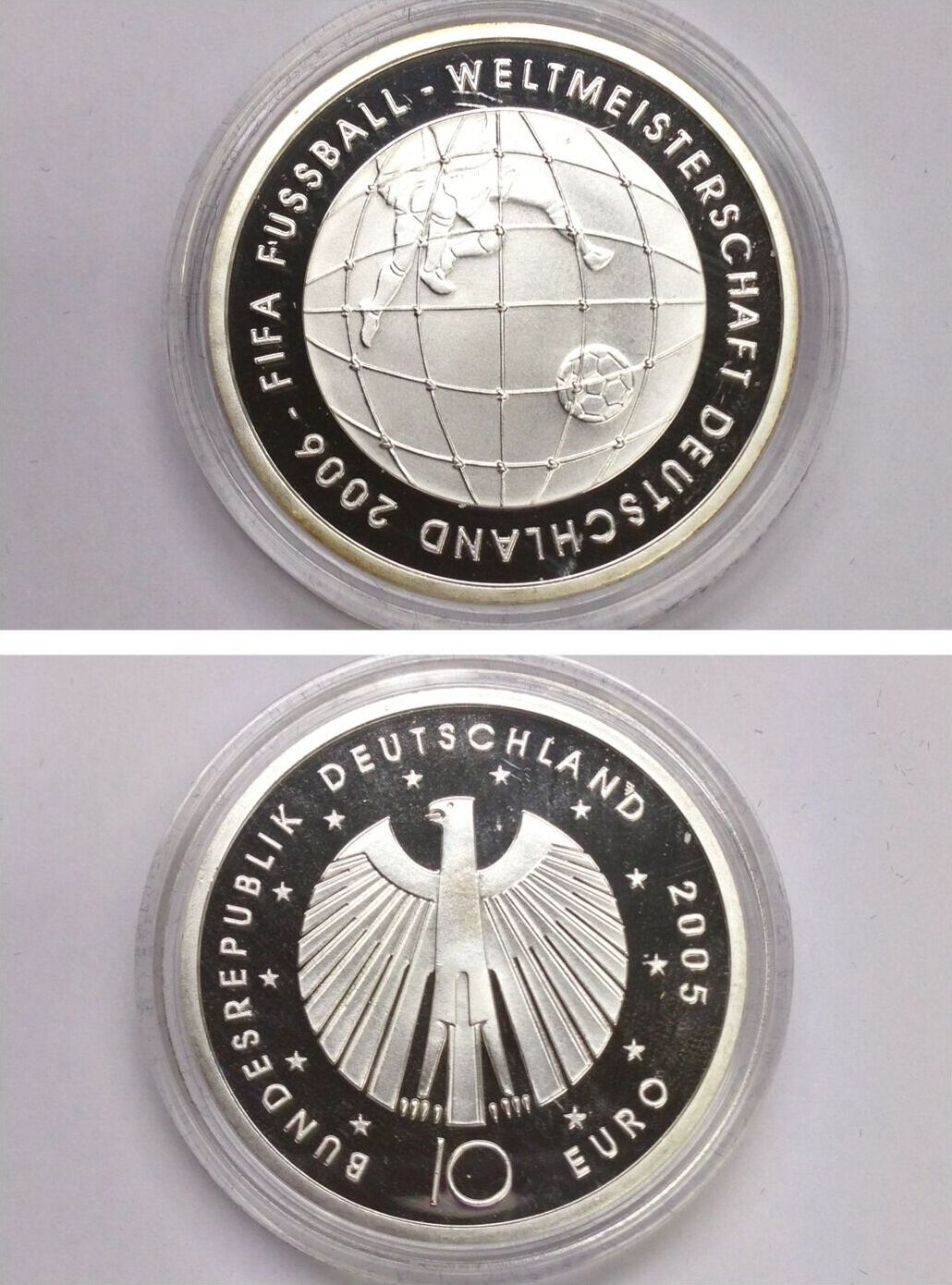 10 Euro BRD FIFA Fußball-Weltmeisterschaft 2006 925er Silber mit