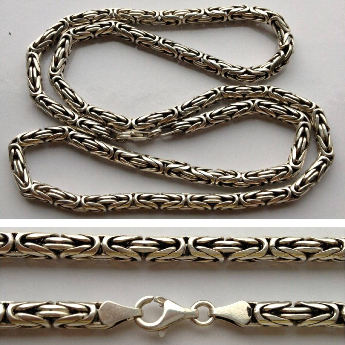 Königskette Keltischer Wolf Silber Halskette Mit Wolfsköpfen Celtic