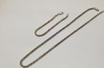 Silberset 925 er Silber Collier Armband Kette Silberarmband Set -