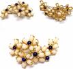 Engelshautkoralle Koralle Brosche Lapislazuli 750er Gold Goldbrosche Nadel 18 K -