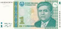 Tadschikistan 1 Somoni Geldschein Banknote Mirzo Tursunzoda Tajikistan -