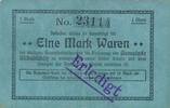 Mikultschütz Eine Mark Gemeinde Kasse für Waren mit Handstempel " Erledigt " um 1920 -