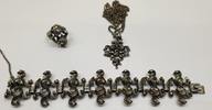 835 Silber Ring Trachtenschmuck Blachian BAS Schmuckset Kette Armband Ring -