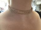 Swarovski Collier Kette Halsband Choker Creme mit org. Box -