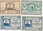 Wörishofen Notgeldscheine 2 x 25 Pf., u. 50 - 75 Pfennig -