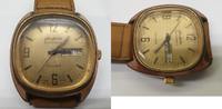 Glashütte Spezichron Uhr Herrenuhr Germany Armbanduhr 22 Rubis vergoldet Vintage -