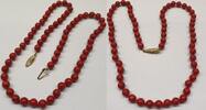 Antikes Korallencollier Koralle Kette Collier Korallenschmuck 14K 585er Gold -