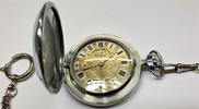 Russland Taschenuhr UHR Made in USSR MOLNIJA Russia Handaufzug Vintage mit Uhrenkette -