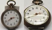 Antike Uhr Taschenuhr 800er Silber Silberuhr Handaufzug 10 Rubis -
