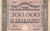 Kaiserslautern 500 Tausend Mark Notgeld -