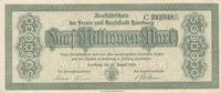 Hamburg 500 Millionen Mark 28. August 1923 Hamburg Aushilfsschein der Stadt -