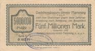 Mamming 5 Millionen Mark Notgeldschein Darlehenskassen-Verein -