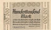 Herne 100 Tausend Mark Notgeldschein Notgeld der Stadt -