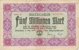 Pirmasens 5 Millionen Mark Notgeldschein Notgeld der Stadt -