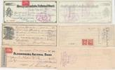 USA National Bank Schecks 1899,1901,1920 -