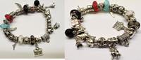 PANDORA Armband mit 26 Charms 925 Silber Silberarmband -