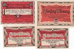 Hamm 10 25 50 Pfennig 4x Notgeldscheine Westfalen Hamm -