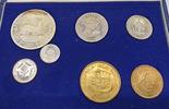 Südafrika 1/2 , 1, 2 1/2 , 5 , 10 , 20, 50 Cents Münzenkurssatz 7 x Münzen Jan van Riebeeck mit Box -