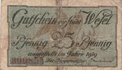 Wesel 25 Pfennig Notgeld Rheinland -