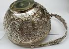 Antike Silberschale 800er Silber Schale Gebäckschale Teller mit Glas -