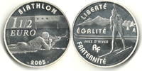 Frankreich 1 1/2 Euro Frankreich 1 1/2 Euro 2005 " Biathlon " PP -