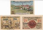 Strehlen 25 und 75 Pfennig 3 versch. Notgeldscheine Stadt 50-75 Pf. in Schlesien