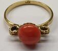 Ring 583er Gold 14 K Goldring Korallenring Koralle -