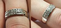 Ring 583er Gold 14 K mit Zirkonia Goldring Damenring Weissgold -