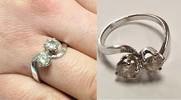 750er Goldring Gold Ring Brillantring 1,10 Ct Brillant Damenring Weißgold 18 K -