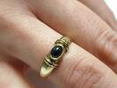8K 333er Gold Ring Goldring Damenring GelbgoldOnyx Onyxring -