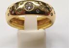Breiter 18K Goldring 750 er Gold 0,56 Ct Ct Damenring Brillantring Brillant Ring -