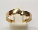 Ring 585er Gold 14 K mit Brillant 0,10 Ct Goldring Brillantring Solitärring -