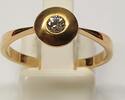 Ring 585er Gold 14K Brillant 0,05 Ct Goldring Brillantring Solitärring -