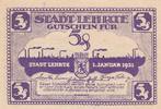 Lehrte Hannover 5 Pfennig Notgeld -