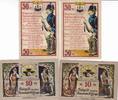 Lemgo 10 50 Pfennig 4 x Notgeldschein Notgeld Lippe Detmold -