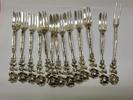 Besteck 12x Kuchengabeln Vorlege Gabel 835er Silber Hildesheimer Rose -