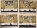Münchenbernsdorf 10 25 50 75 Pfennig 4 x Notgeldscheine Notgeld Thüringen -