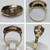 Antiker Ring 585er Gold Diamantring Diamant 0,16 Ct Goldring Damenring -