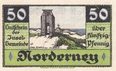 Nordeyney 10 25 50 Pfennig 3x Notgeldscheine Notgeld -