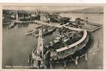 Lindau Fto AK Hafenmole und Segelclubhaus postalisch gelaufen und SST Zeppelin -