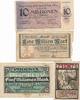 Westfalen Lot 4 Notgeldscheine Essen,Bochum,Düsseldorf, Herten um 1923 -