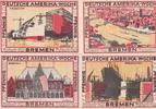 Bremen 25 50 750 100 Pfennig Vier Notgeldscheine aus Bremen -