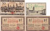 Bremen 25 50 2x 75 Pfennig Vier Notgeldscheine aus Bremen -