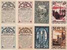 Bayern 2x 25 u. 2x 50 Pfennig Vier Notgeldscheine Buchdruckerei FA.Reis in München um 1920 -
