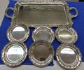 Tablett Original Alt-Heidelberg 925er Sterling Silber u 6x Schale -