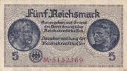 Deutschland 5 Reichsmark Deutsches Reich Drittes Reich Reichskreditkassen 5 Mark KN 8stellig -